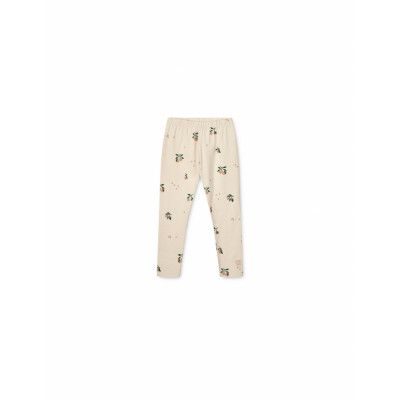 Marie Printed Leggings Bottoms Leggings Cream Liewood