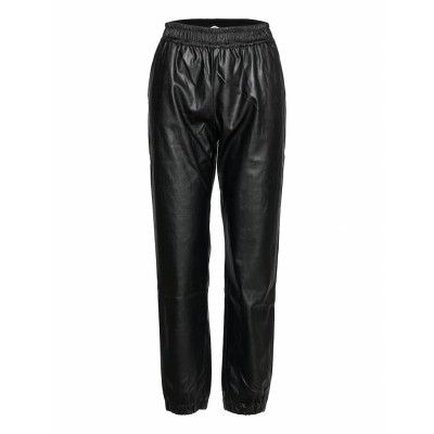 Marie Sweat Pants Trousers Leather Leggings/Byxor Svart DESIGNERS, REMIX