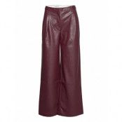 Marie Wide Pants Trousers Leather Leggings/Byxor Röd DESIGNERS, REMIX