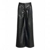 Marie Wide Pants Trousers Leather Leggings/Byxor Svart DESIGNERS, REMIX