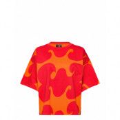 Marimekko T-Shirt T-shirts & Tops Short-sleeved Orange Adidas Sportswear