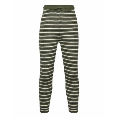 Copenhagen Colors Merino Classic Rib Leggings W. Drawstrings Grön