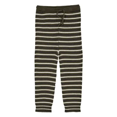 Copenhagen Colors Merino Classic Rib Leggings W. Drawstrings Grön