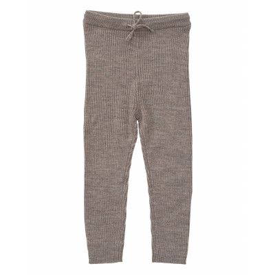 Copenhagen Colors Merino Classic Rib Leggings W. Drawstrings Brun