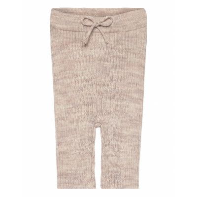 Copenhagen Colors Merino Classic Rib Leggings W. Drawstrings Beige