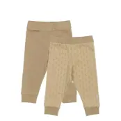 mikk-line 2-Pack Legging - Beige - 80
