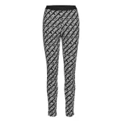 Milano Aop Logo Elastic Legging Leggings Svart Calvin Klein Jeans