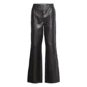 Milo - Crinkled Leather Bottoms Trousers Leather Leggings-Byxor Black Day Birger Et Mikkelsen