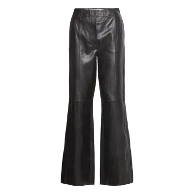 Milo - Crinkled Leather Bottoms Trousers Leather Leggings-Byxor Black Day Birger Et Mikkelsen