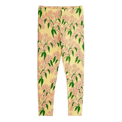 Mini Rodini Alpine Flowers Aop Leggings - Yellow - 56/62