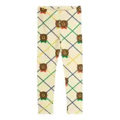 Mini Rodini Bear Check Aop Leggings - Cream - 56/62