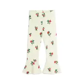 Mini Rodini Lingonberries Aop Flared Trousers Vit