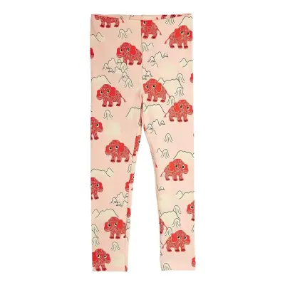 Mini Rodini Mammoth Aop Leggings - Pink - 92/98