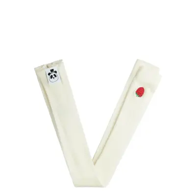 Mini Rodini Strawberry Pointelle Leggings 1-Pack - White - 104/110