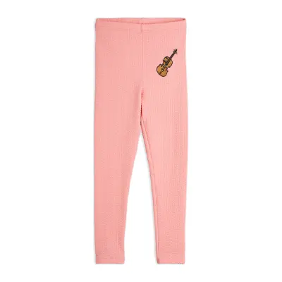 Mini Rodini Violin Emb Leggings Rosa