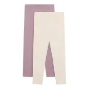 Minymo Basic Leggings (2-Pack) - Multi/patterned - 128