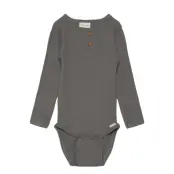 Minymo Body Ls Rib - Grey - 68