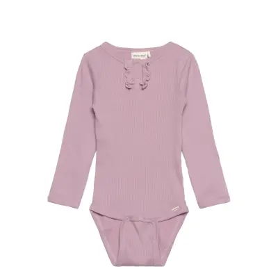 Minymo Body Ls Rib - Purple - 62