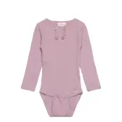 Minymo Body Ls Rib - Purple - 68