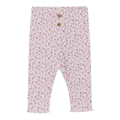 Minymo Legging Aop Rib Rosa