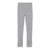 Minymo Leggings Aop Rib Grå