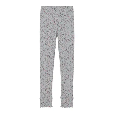 Minymo Leggings Aop Rib - Grey - 128
