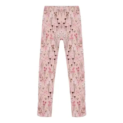 Minymo Leggings Aop Rib - Pink - 128