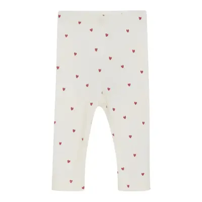 Minymo Leggings Aop Rib Vit