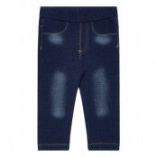 Minymo Leggings Sweat Denim Marinblå