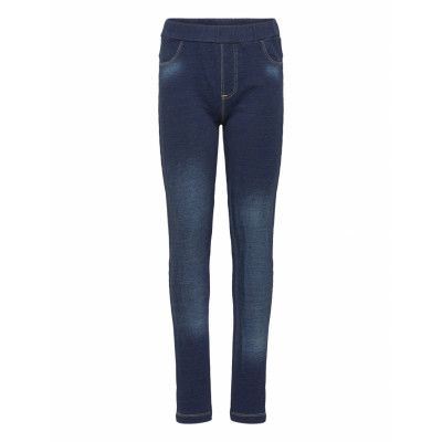 Minymo Leggings Sweat Denim Marinblå