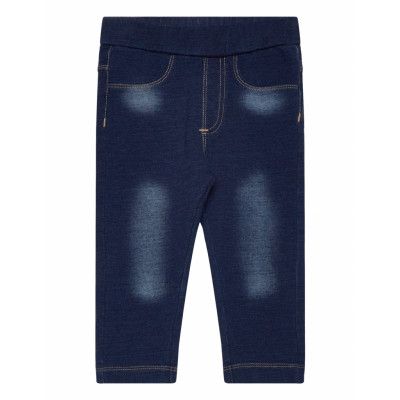 Minymo Leggings Sweat Denim Marinblå