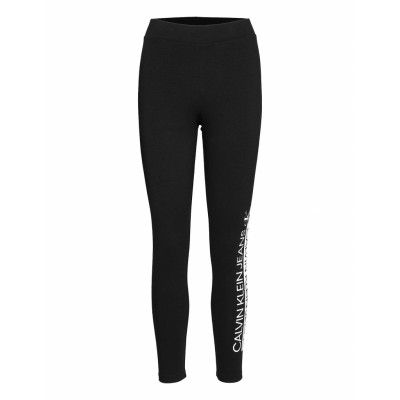 Mirrored Logo Legging Leggings Svart Calvin Klein Jeans