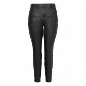 Mjoy, Coated Zip, Amy Pants *Villkorat Erbjudande Trousers Leather Leggings/Byxor Svart Zizzi