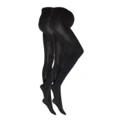Mlcaya Winter Pantyhose 2-Pack Lingerie Pantyhose & Leggings Svart Mamalicious