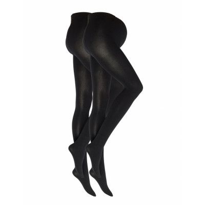 Mlcaya Winter Pantyhose 2-Pack Lingerie Pantyhose & Leggings Svart Mamalicious