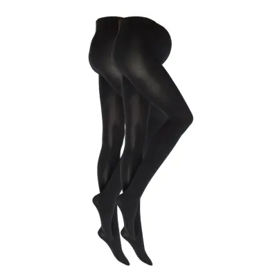 Mlcaya Winter Pantyhose 2-Pack Lingerie Pantyhose & Leggings Svart Mamalicious