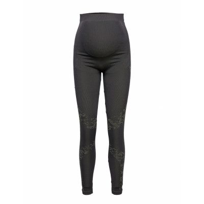 Mldelta Seamless Active Tights A. Leggings Svart Mamalicious