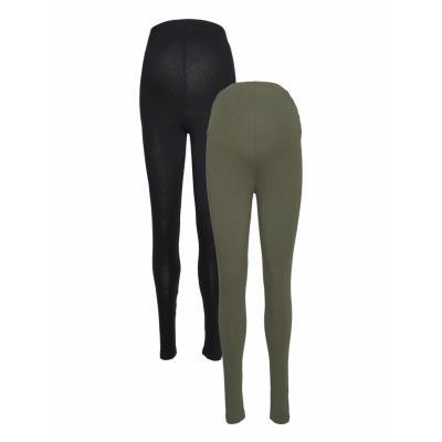 Mlemma Long Legging 2-P A. E. *Villkorat Erbjudande Leggings Svart Mamalicious