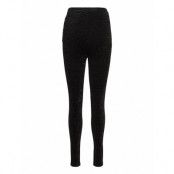 Mlglittery Jersey Leggings Leggings Svart Mamalicious