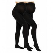 Mlkaya New Winter Pantyhose 2-Pack A. Lingerie Pantyhose & Leggings Svart *Villkorat Erbjudande Mamalicious