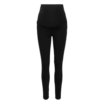 Mamalicious Mllucy Black Slim 7/8 Pant A. Noos Svart