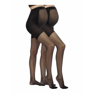 Mlsabrina Support Pantyhose 2-P A. Lingerie Pantyhose & Leggings Svart Mamalicious