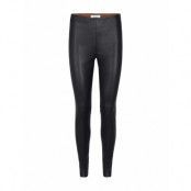 Mmlucille Stretch Leather Legging Bottoms Trousers Leather Leggings-Byxor Black MOS MOSH