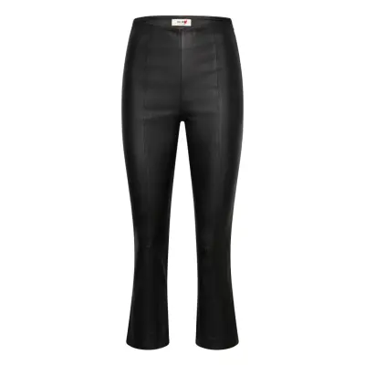 Mmsarah Leather Legging Bottoms Trousers Leather Leggings-Byxor Svart MOS MOSH