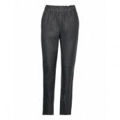 Mmzabel Long Leather Pant Bottoms Trousers Leather Leggings-Byxor Black MOS MOSH