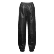 Mona Leather Pants Trousers Leather Leggings/Byxor Svart Lollys Laundry