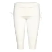 Monki Ruched Low Rise Capri Leggings - White - XXL