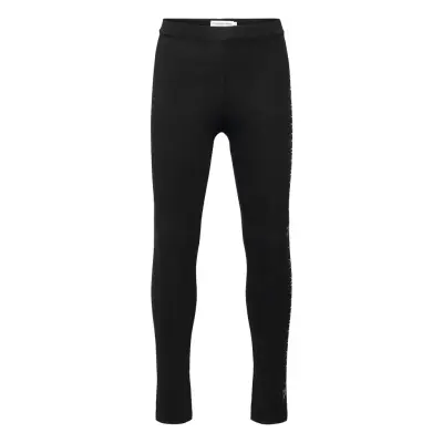 Monogram Institutional Legging Leggings Svart Calvin Klein