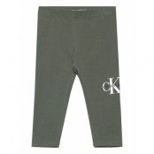 Monogram Legging Bottoms Leggings Khaki Green Calvin Klein