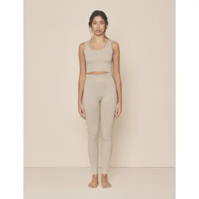 Moonchild Yoga Wear Soft Rib Seamless Legging - Cream - XL